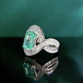 wholesale 925 Silver Women's Moojing Jewelry New 5*7 Paraiba Color Ring with Design Sense,-0-2