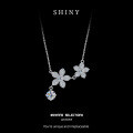 Sterling Silver Balance Beam Pendant Necklace with Pearl and Moissanite-0-4