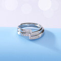 wholesale S925 Silver LOVE Ring Couple Set, Minimalist Open-Ended Matching Bands for Men and Women, Wholesale and Drop Shipping-0-1