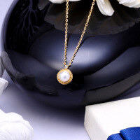 wholesale 925 Silver Japanese Light Luxury Jewelry Gift, Simple and Versatile Pearl Necklace, Fashion Collarbone Chain, Dropshipping-Simple Pearl Necklace 925 Silver