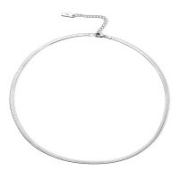 wholesale S925 Sterling Silver Adjustable Snake Chain Fashion Trend Retro Style Niche Jewelry Christmas Gift Bracelet Necklace-Necklace - Silver - 0.25cm wide 925 silver