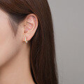 wholesale S925 Sterling Silver Round Bead Wrap Earrings For Women,-0-3