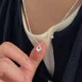wholesale S925 Sterling Silver Pendant Necklace for Women, Small and Minimalist, Unique Design, Collarbone Chain, Korean New Edition-0-0