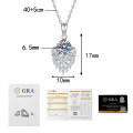 S925 Sterling Silver Moissanite Cross-Border Necklace with 1-Carat Super Sparkling Waterdrop Pendant-0-5