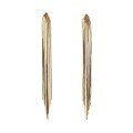 wholesale AU750 18K Gold Custom Tassel Earrings for Women, Fashion Multi-Layer Elegant Threader Long Drop Earrings-0-4