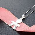 wholesale S925 Sterling Silver Doll Children's Character Necklace, Unisex Minimalist Creative Korean Style Micro-Paved Zircon Pendant Collarbone Chain-0-2