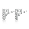 wholesale Metal material: 925 Sterling Silver Earring type: Stud Earrings Style: Luxury, High-end Feature: Inlaid with Zircon Design: 26 Letters Target audience: Women Use: Cross-border wholesale-0-10