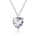 wholesale Fashionable and minimalist S925 silver alloy natural garnet heart pendant necklace-0-9