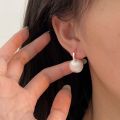 wholesale S925 sterling silver matte ball earrings for women, new Korean Dongdaemun small trendy handcrafted earrings-0-2