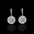 Sterling Silver 5ct Round Moissanite Stud Earrings for Women-0-0