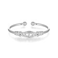 wholesale Metal Material: 925 Silver Inlaid Moissanite Bracelet for Women Wholesale Handmade Cross-Border Hot-Selling Style Morning Dew Bangle Light Luxury High-End-0-4