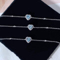 wholesale S925 Sterling Silver Red Elk Whole Body Healing Tone Heart-shaped Sea Blue Dreamy Romantic Versatile Bracelet-0-2