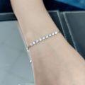 wholesale 9/10/14/18k Gold CVD/HPHT Lab-Grown Diamond Single Row Pavé Chic Style Bracelet with a Luxe Feel-0-1