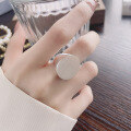 wholesale S925 silver fashion retro minimalist geometric unisex creative versatile design open ring-0-3
