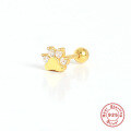 wholesale S925 Sterling Silver Single Dog Paw Print Stud Earring with Diamond Accents, a Creative and Fashionable European and American Style Design-0-5
