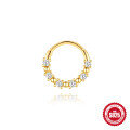 wholesale S925 Sterling Silver Minimalist Diamond Geometric Rhinestone Ear Cuff, Nose Ring-0-6