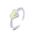wholesale S925 Silver Korean Minimalist Creative Ring Tail Ring Drip Glaze Ring Fashion Student Jewelry Wholesale-0-4