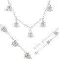 wholesale S925 Sterling Silver New Lily of the Valley Stamen Necklace and Bracelet Set for Women, High-End Sense, Small and Original, Pearl Silver Jewelry-0-1