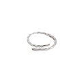 wholesale S925 Sterling Silver Korean Wave Tail Ring, Cold Style Minimalist and Delicate Versatile Water Ripple Snake Ring for Women-0-4