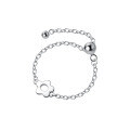 wholesale S925 silver delicate and simple five-petal flower chain ring, fashionable and elegant ladies' jewelry for women J8264-0-4
