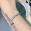 wholesale Sterling Silver New Double Row Diamond Bracelet Couple Version Luxurious Full Diamond Minimalist Design European and American Women's Style-0-1