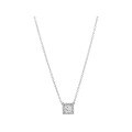 wholesale S925 Sterling Silver Fashionable Small Sugar Cube Diamond Necklace, Niche Design, Light Luxury Versatile Princess Collarbone Chain Jewelry-0-4