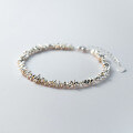 wholesale S925 Sterling Silver Irregular Crushed Silver Bracelet with Unique Design and Distinctive Style for Women S6203-0-4