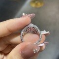 wholesale 925 Silver Bezel-Set Lab-Grown Powder Blue Sapphire Sugar Tower 8*8mm Fashion Popular Ring Wholesale-0-2