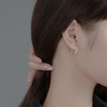 wholesale S925 silver lightweight luxury temperament side face earrings for women, small and delicate personality line ear cuffs, Korean-style ear accessories G6865-0-1