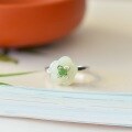 wholesale Sterling silver with certificate Hetian jade ring,-0-1