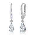 wholesale S925 Sterling Silver Gold Plated 1 Carat Pear Shape Earrings with Full Moissanite, Amazon Best Seller-0-0