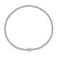 wholesale S925 Sterling Silver European and American Wedding Style Necklace for Women, High-End Round Zirconia Row Diamond Design, Luxurious and Elegant Tennis Necklace-0-9