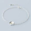 wholesale S925 Silver Flower Collarbone Necklace Sweet Korean Style Wholesale Ladies Silver Jewelry Accessories Short Necklace D0440-0-1