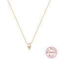 wholesale S925 Sterling Silver Ins-style Small Snake Pendant with Crystal Rhinestones and Pearl Drop Necklace-0-7