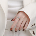 wholesale S925 Sterling Silver Korean-style Retro Bamboo Ring Holder Tulip Gentle and Elegant Openable Ring-0-3