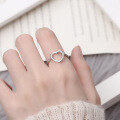 wholesale S925 Sterling Silver Minimalist Ins Style Open-Ended Hollow Heart Design Ring, Versatile and Bestselling-0-3