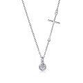 wholesale S925 Sterling Silver Cross Pendant Necklace, European and American Cross-Border INS New Small Batch, Personalized, Fashionable, and Versatile Series for Women-0-5