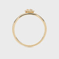 wholesale 9K Gold Japanese Retro Minimalist Small Batch 3D Bird Plain Gold Ring-0-4