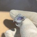 wholesale S925 Sterling Silver Fairy Purple Calla Lily Diamond Ring Floral Flower Ring, Niche Design, Luxurious and High-End Feel-0-3