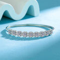 Gold-Plated S925 Silver Moissanite Full Diamond Square Bracelet-0-0