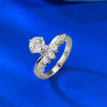 wholesale S925 sterling silver jewelry, new 6mm princess crown ins-style Korean version high-end fashion ring-0-2
