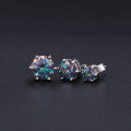 wholesale S925 Sterling Silver 05-2 Carat Rainbow Moissanite Stud Earrings for Versatile Daily Wear-0-3