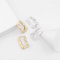 wholesale S925 Sterling Silver Irregular Ripple Ear Clasp,。-0-1