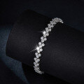 wholesale S925 silver irregular V-shaped bracelet fully set with 25mm round moissanite stones-0-3