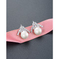wholesale 925 Sterling Silver Snow Queen Pearl Earrings, Australian White High-Luster Pearls, Fashion Design, Light Luxury High-End Stud Earrings-0-1