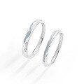 wholesale S925 Sterling Silver Galaxy Lightyear Couple Rings, Men and Women's Pair, Luxury Advanced Sense Blue Night Light Openable Matching Bands-0-4