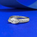 wholesale S925 Silver Inlaid 5*10mm Marquise Minimalist Daily Ins-Style Ring for Women-0-1