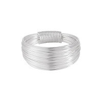 wholesale S925 Sterling Silver 2016 Multi-Layer Braided Ring for Women, High-End Minimalist Style Ins Plain Silver Band-Silver US size 5# [HK size about 11#]