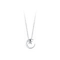 wholesale Sterling Silver Forest-style Star Moon Sweet Necklace for Women, Small and Fresh Korean Version Simple Elegant Collarbone Chain D7026-0-4