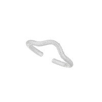 wholesale S925 Sterling Silver Small and Minimalist Ins Style Irregular Texture Design Women's Ring-Silver + Swimming [No. 14/Adjustable] Opening adjustable